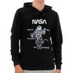 NASA Sweat à capuche Noir Homme Nasa 65H. Coloris disponibles : Noir