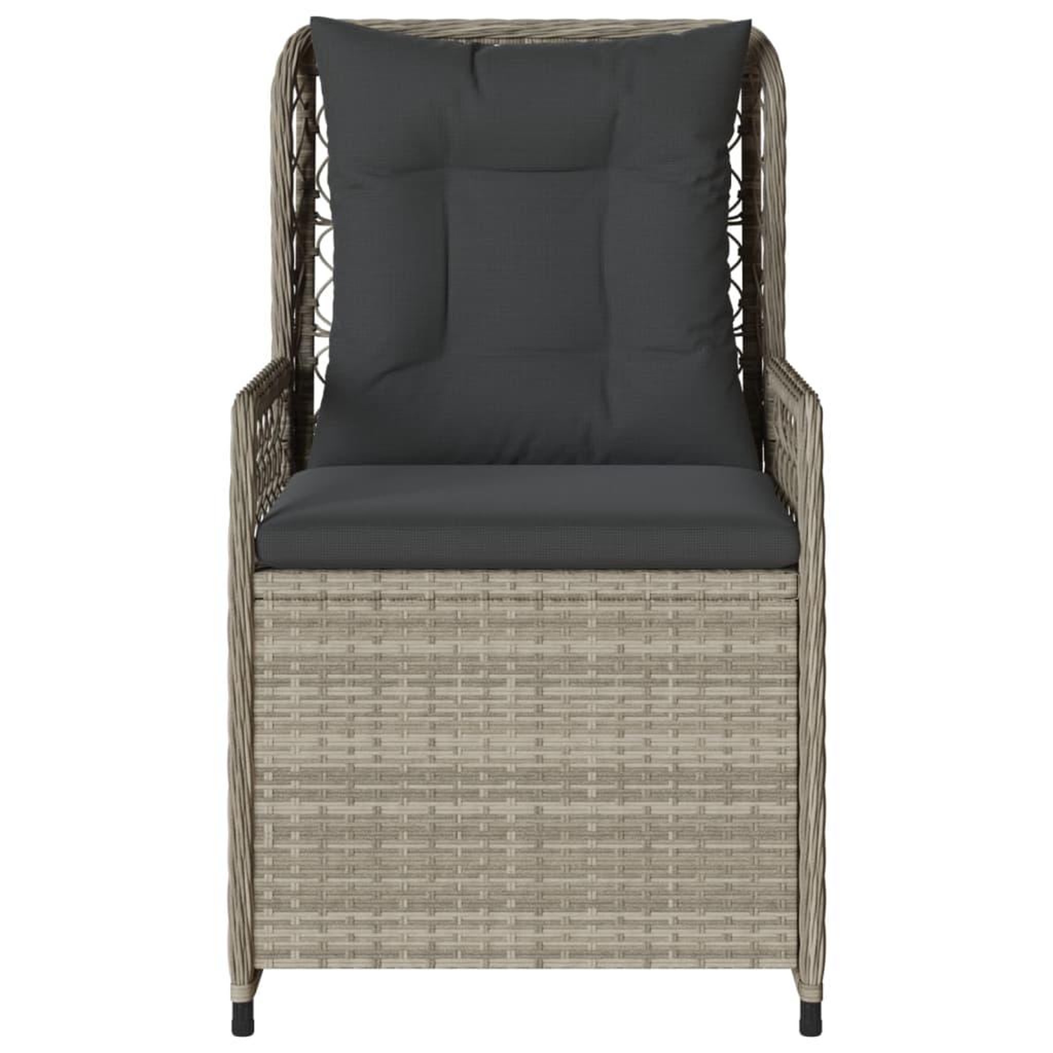 Voir la diapositive 5 : VIDAXL Chaises inclinables de jardin lot de2 gris clair resine tressee