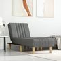 Voir la diapositive 1 : VIDAXL Chaise longue gris fonce tissu