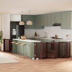 VIDAXL Barriere pour chien porte pliable 12 panneaux bois de peuplier