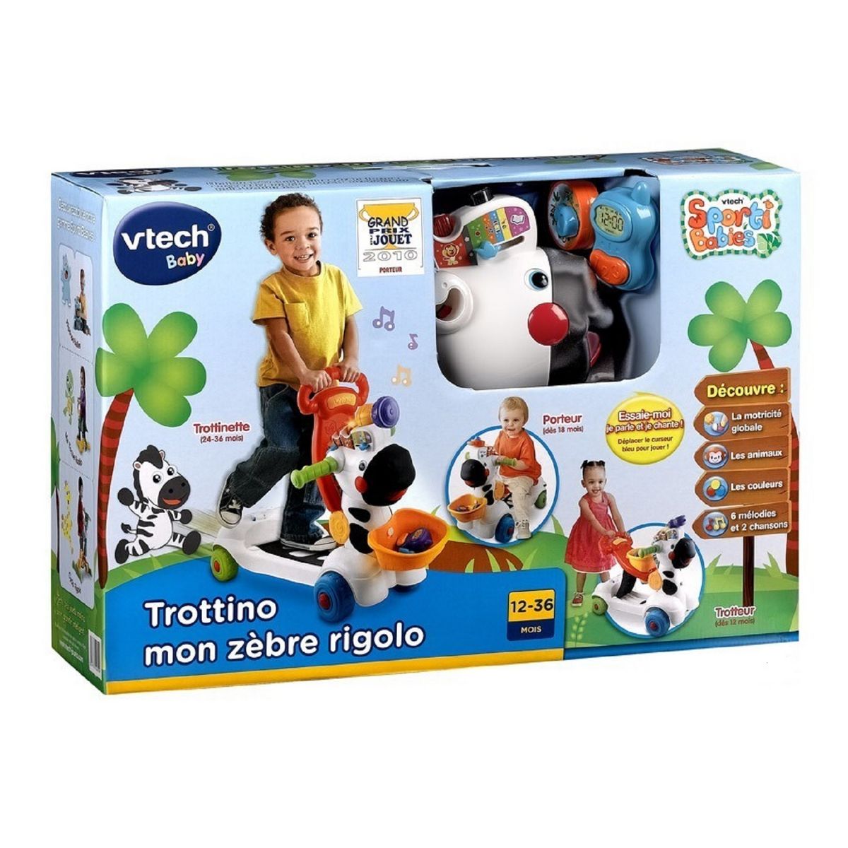 VTECH Trottino mon zèbre rigolo