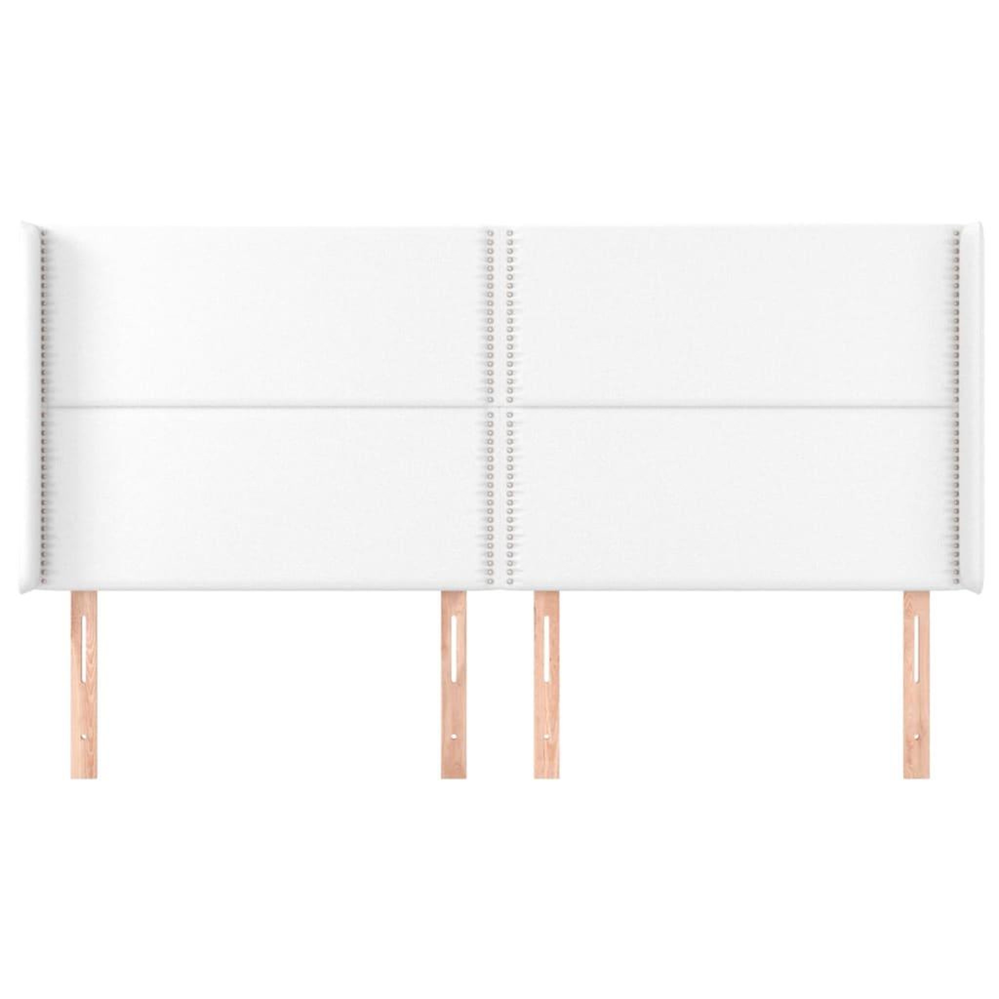 Voir la diapositive 3 : VIDAXL Tete de lit avec oreilles Blanc 203x16x118/128 cm Similicuir