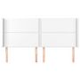 Voir la diapositive 3 : VIDAXL Tete de lit avec oreilles Blanc 203x16x118/128 cm Similicuir