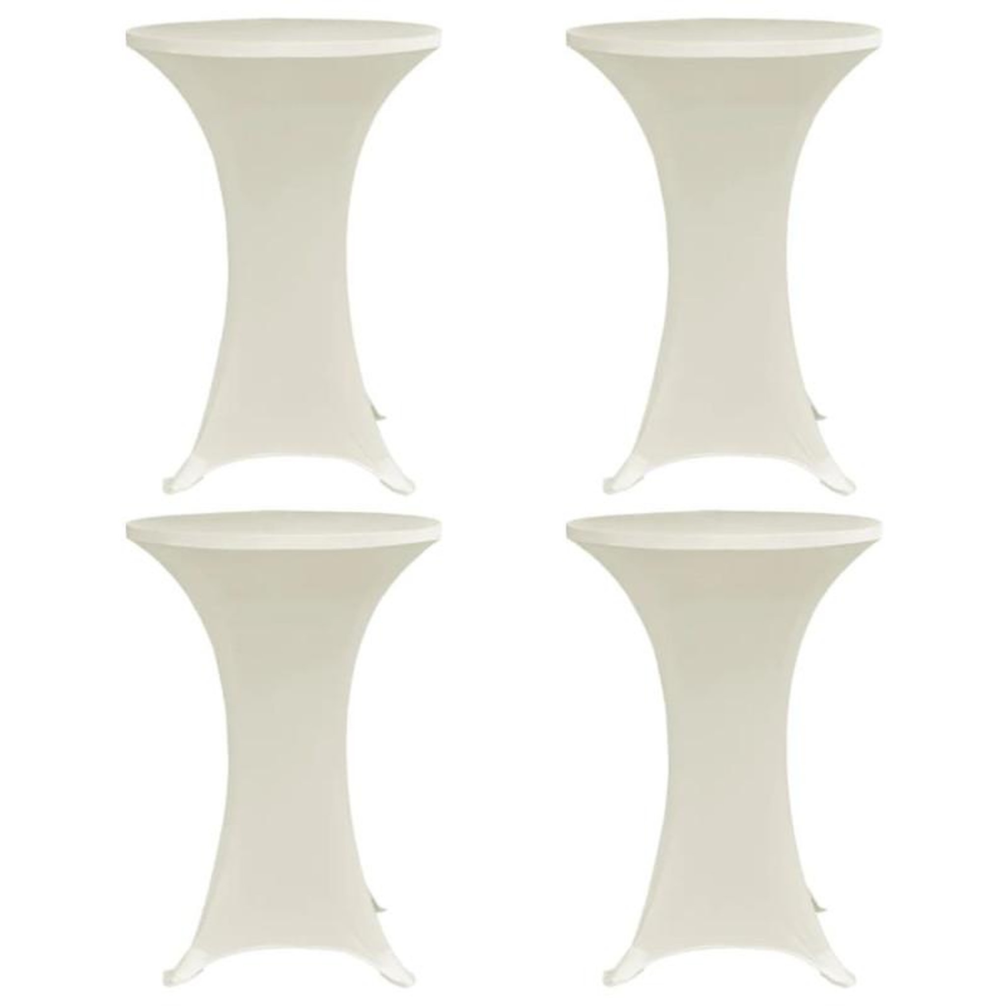 VIDAXL Housses élastiques de table Ø 70 cm Crème 4 pcs
