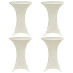 VIDAXL Housses élastiques de table Ø 70 cm Crème 4 pcs