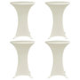 Voir la diapositive 1 : VIDAXL Housses élastiques de table Ø 70 cm Crème 4 pcs