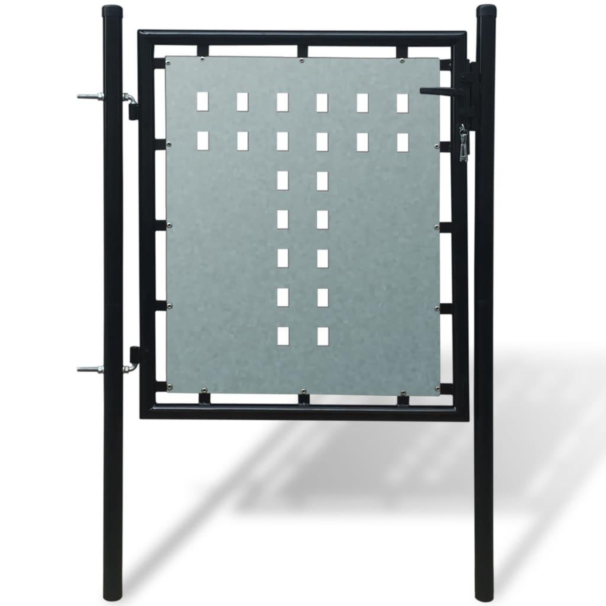 Voir la diapositive 1 : VIDAXL Portail simple de cloture Noir 100x125 cm