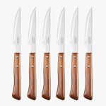 Arcos Coffret 6 couteaux steak lame crantée bois - 377600