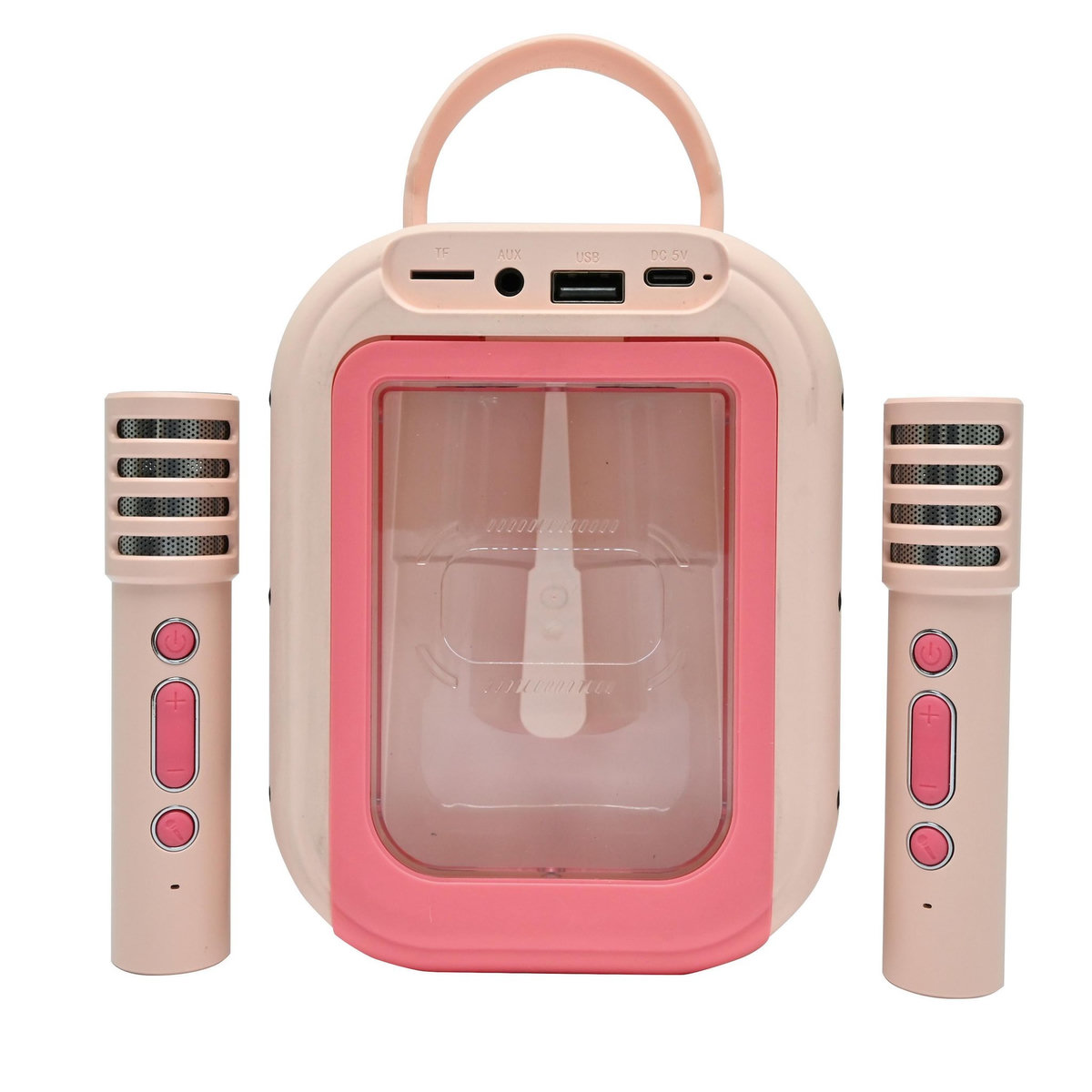 Lexibook Karaoke Bluetooth Rose avec 2 micros sans fil