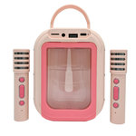 Lexibook Karaoke Bluetooth Rose avec 2 micros sans fil