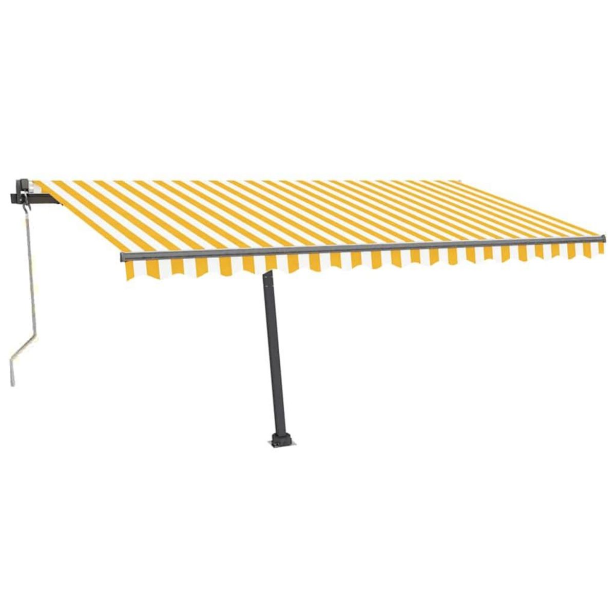 VIDAXL Auvent automatique sur pied 400x300 cm Jaune et blanc