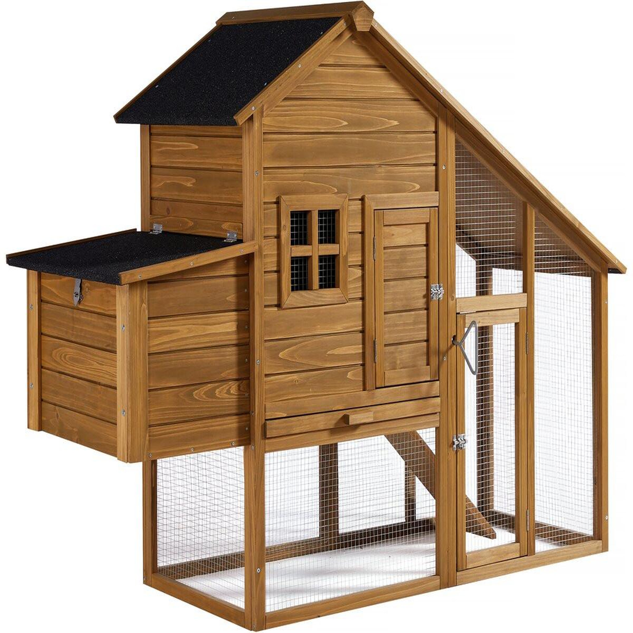 Habitat et Jardin Poulailler  Princesse  avec pondoir en bois - 4 poules - Marron