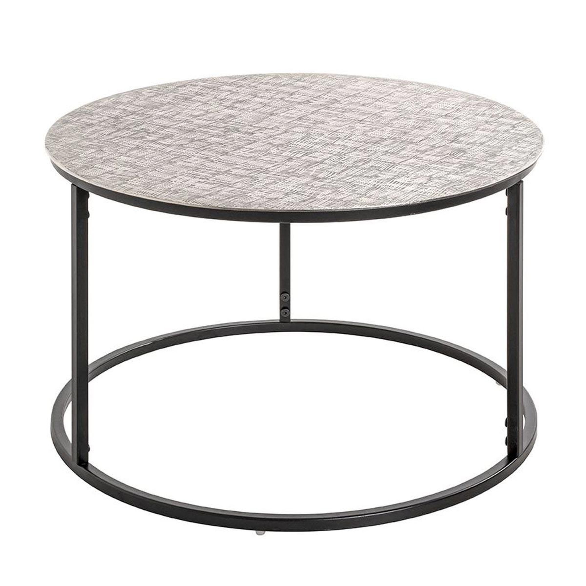 Paris Prix Table basse design  galia  59cm argent & noir
