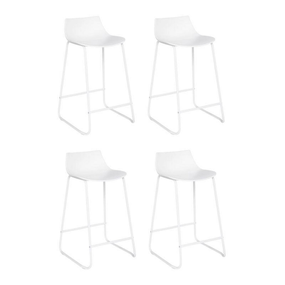  Lot de 4 Tabourets de Bar  Otac  82cm Blanc