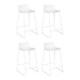 Voir la diapositive 1 :  Lot de 4 Tabourets de Bar  Otac  82cm Blanc