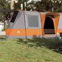 Voir la diapositive 3 : VIDAXL Tente de camping tunnel 4 personnes gris et orange impermeable