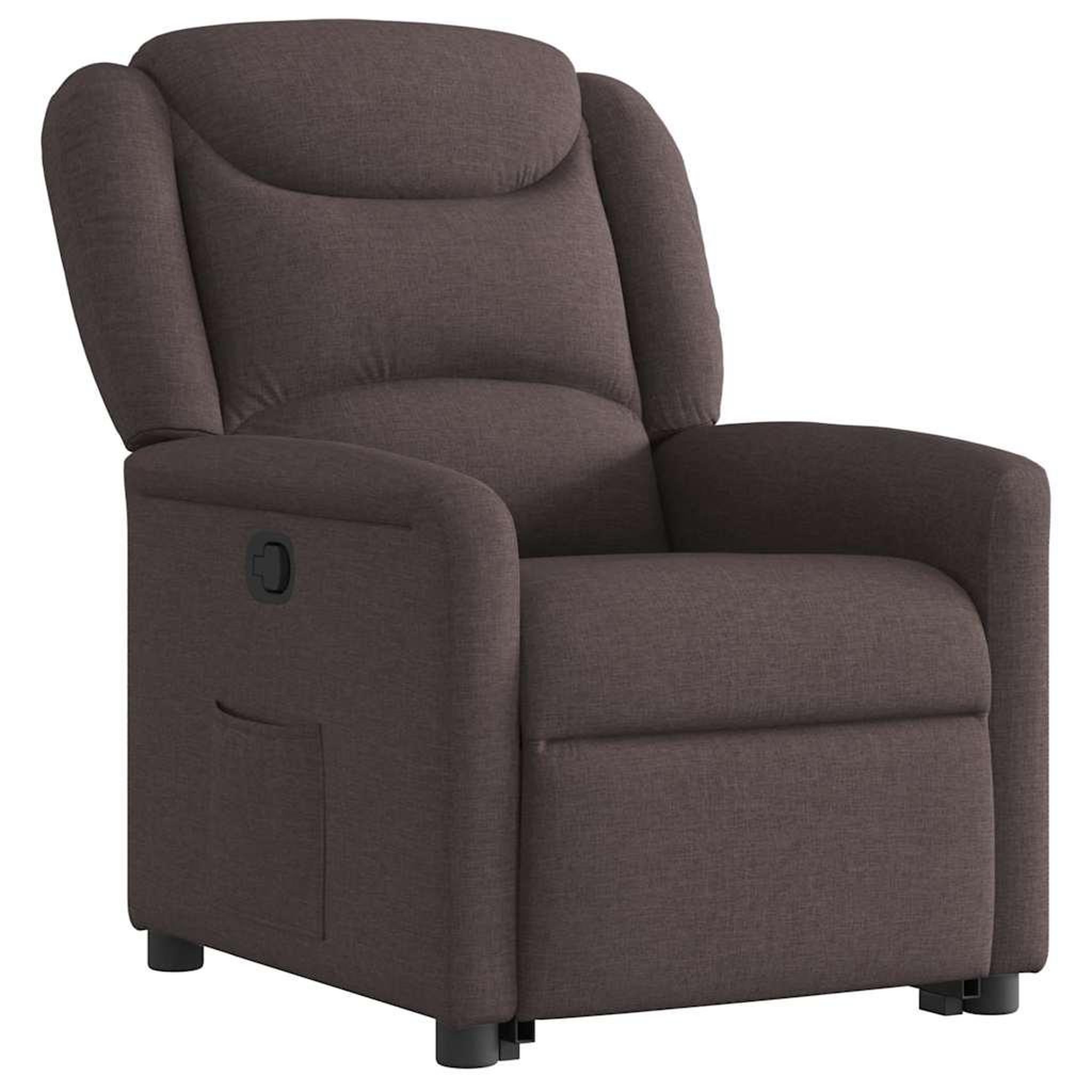 Voir la diapositive 4 : VIDAXL Fauteuil inclinable marron fonce tissu