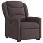 Voir la diapositive 4 : VIDAXL Fauteuil inclinable marron fonce tissu