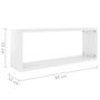 Voir la diapositive 6 : VIDAXL Etageres murales cube 4 pcs Blanc brillant Bois d'ingenierie