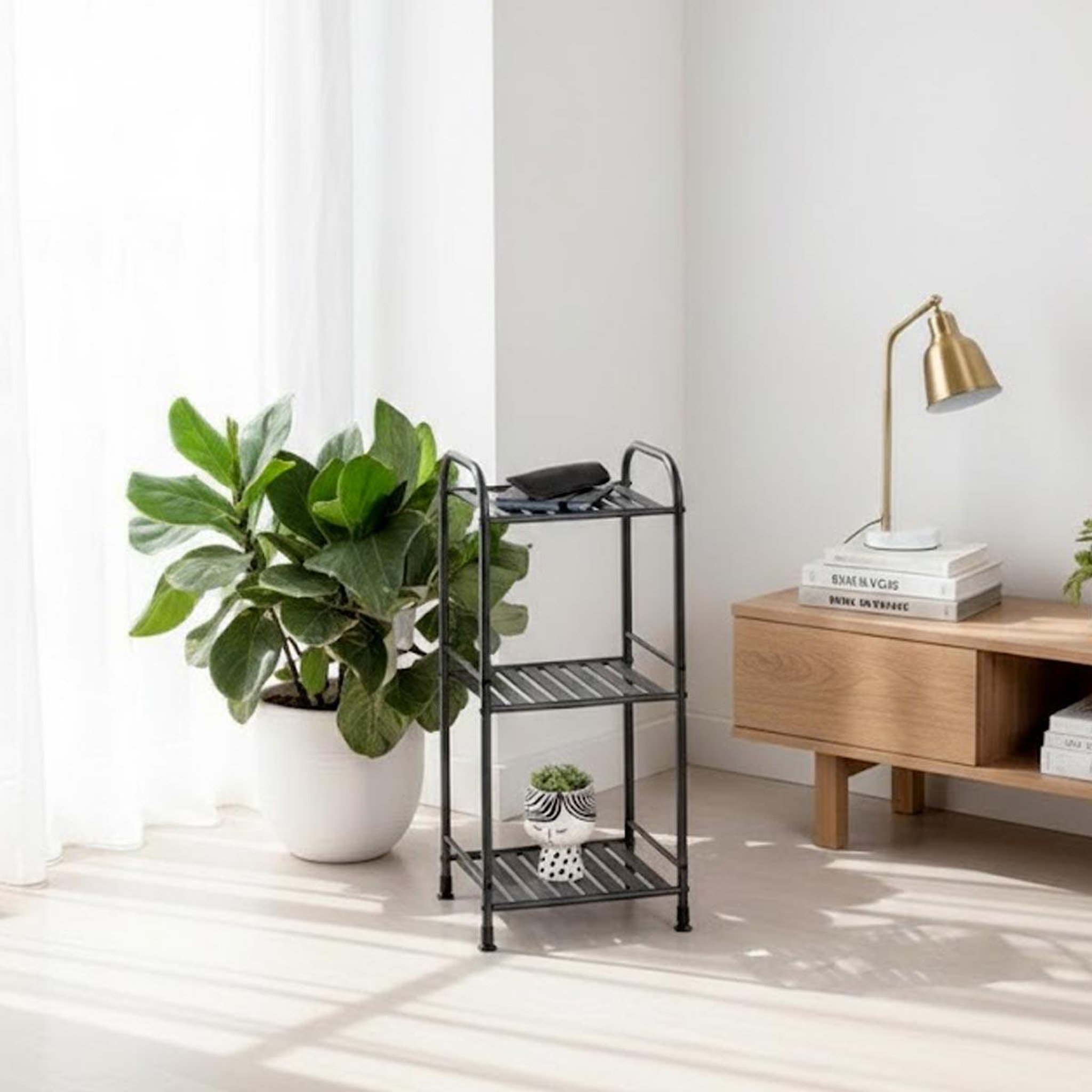 Voir la diapositive 4 : Paris Prix Étagère design 3 niveaux  bonnie  78cm anthracite