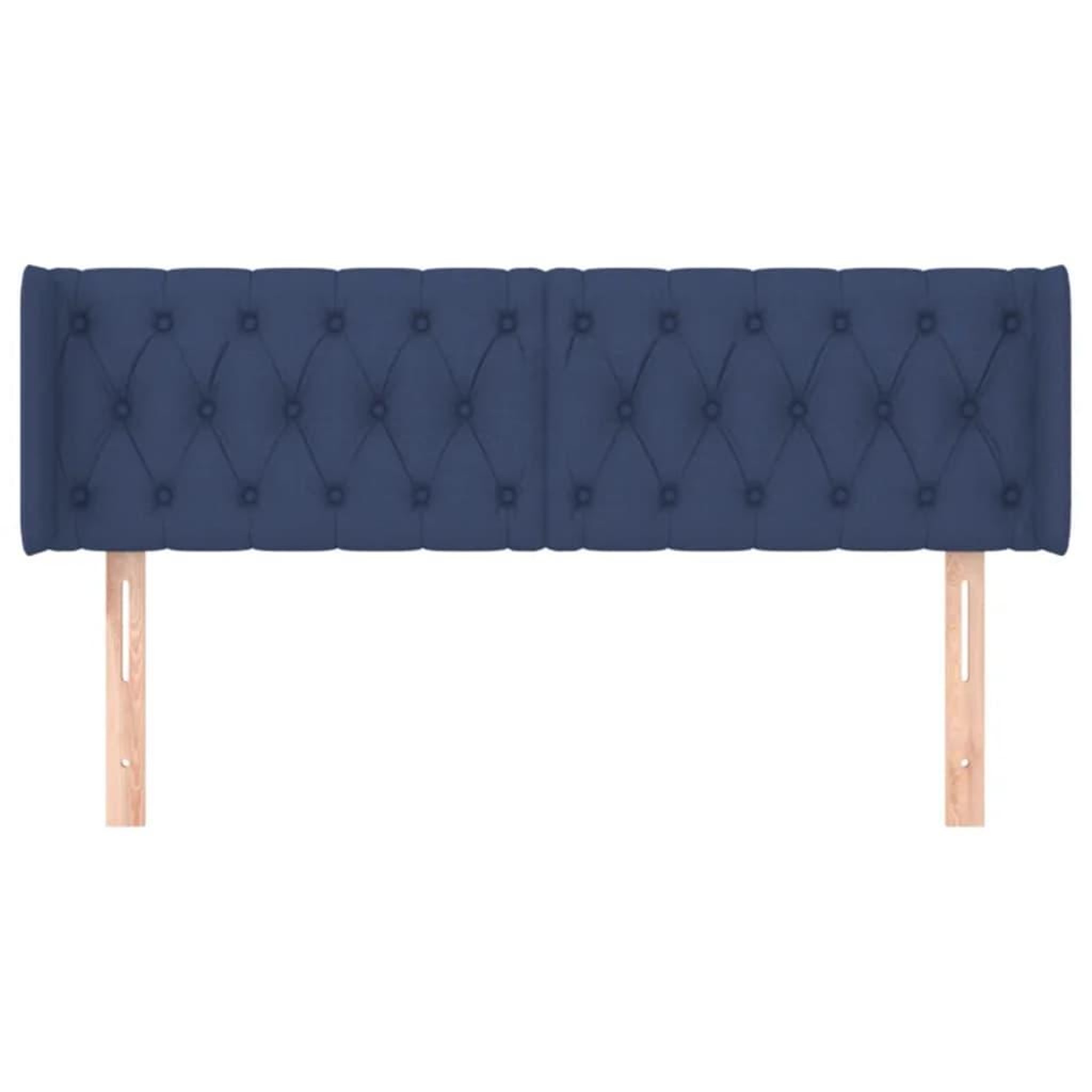 Voir la diapositive 3 : VIDAXL Tete de lit avec oreilles Bleu 163x16x78/88 cm Tissu