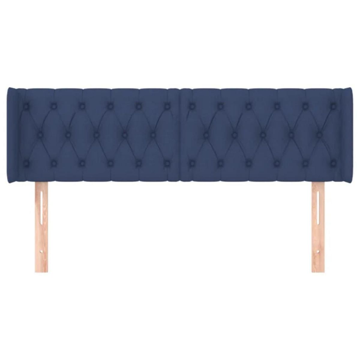 VIDAXL Tete de lit avec oreilles Bleu 163x16x78/88 cm Tissu