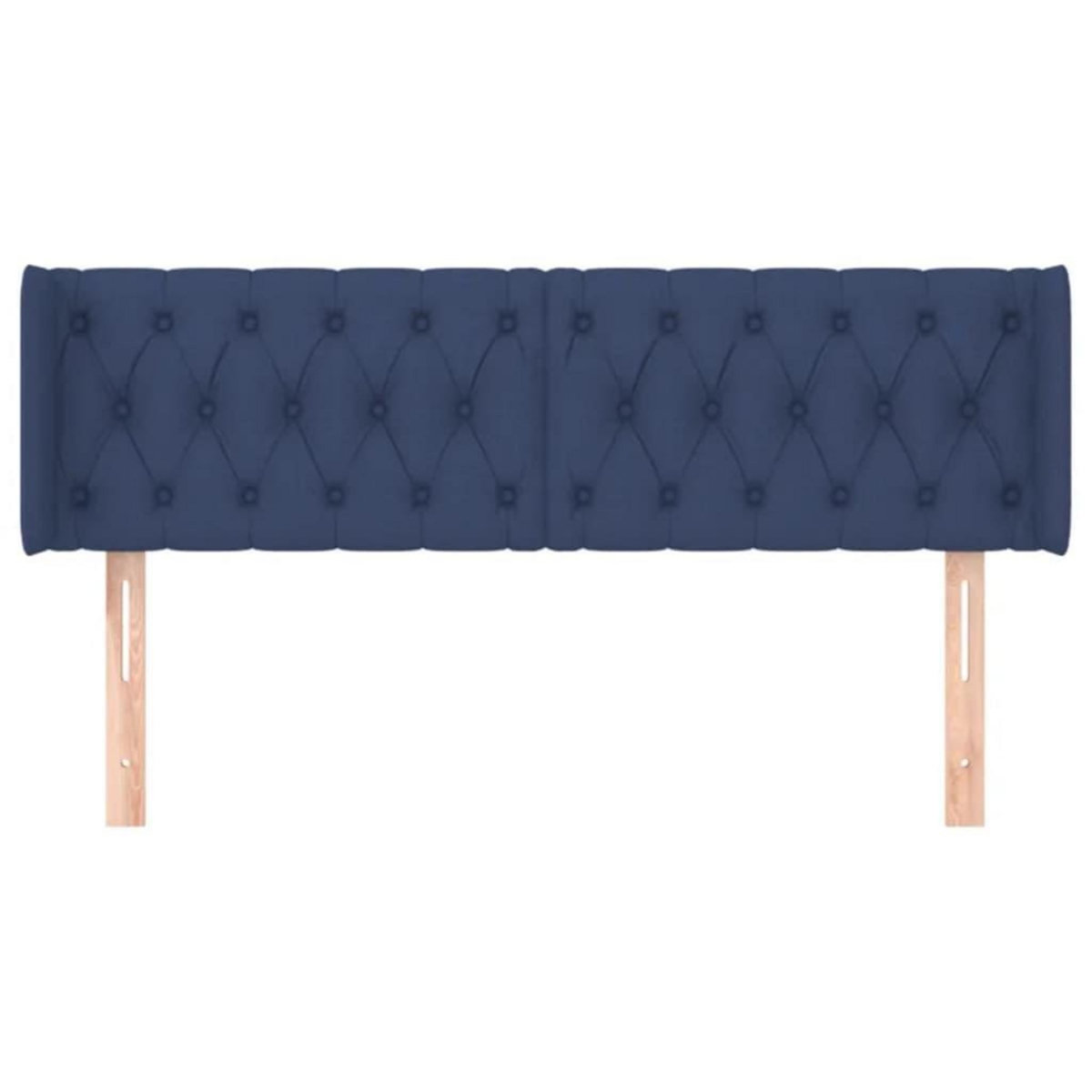 VIDAXL Tete de lit avec oreilles Bleu 163x16x78/88 cm Tissu