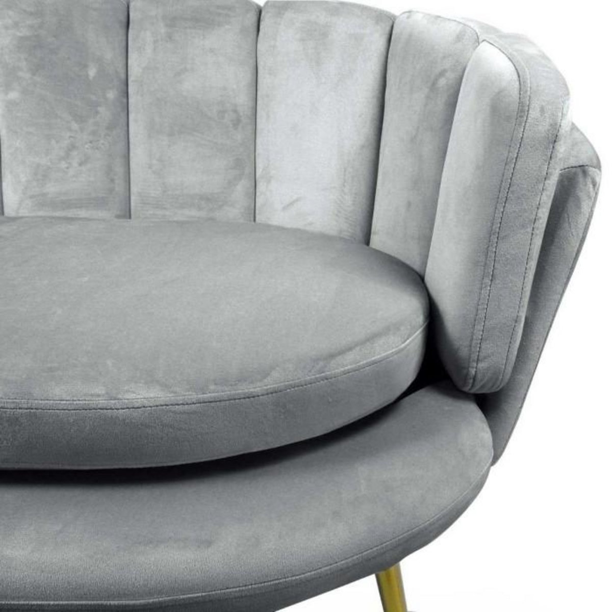 Paris Prix Canapé 2 Places en Velours  Dabren  138cm Argent