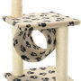 Voir la diapositive 5 : VIDAXL Arbre a chat avec griffoirs en sisal 65 cm Beige Motif pattes