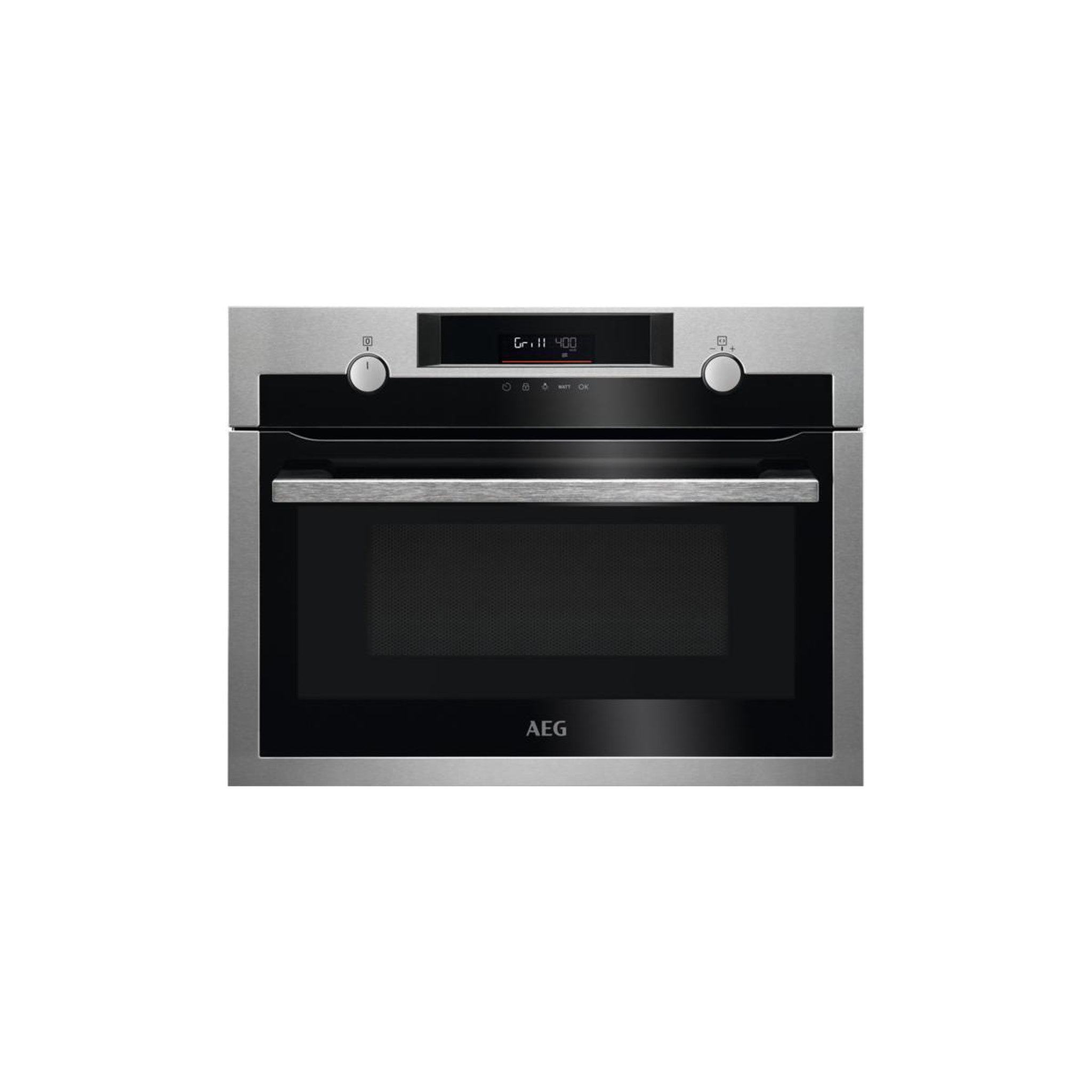 Voir la diapositive 2 : AEG Micro-ondes encastrable en acier inoxydable AEG KME525860M avec grill 42 L 1000 W