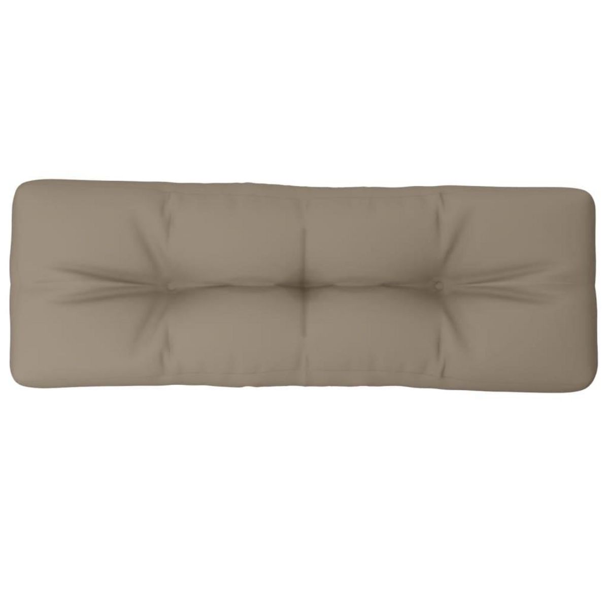 VIDAXL Coussin de palette taupe 120x40x12 cm tissu