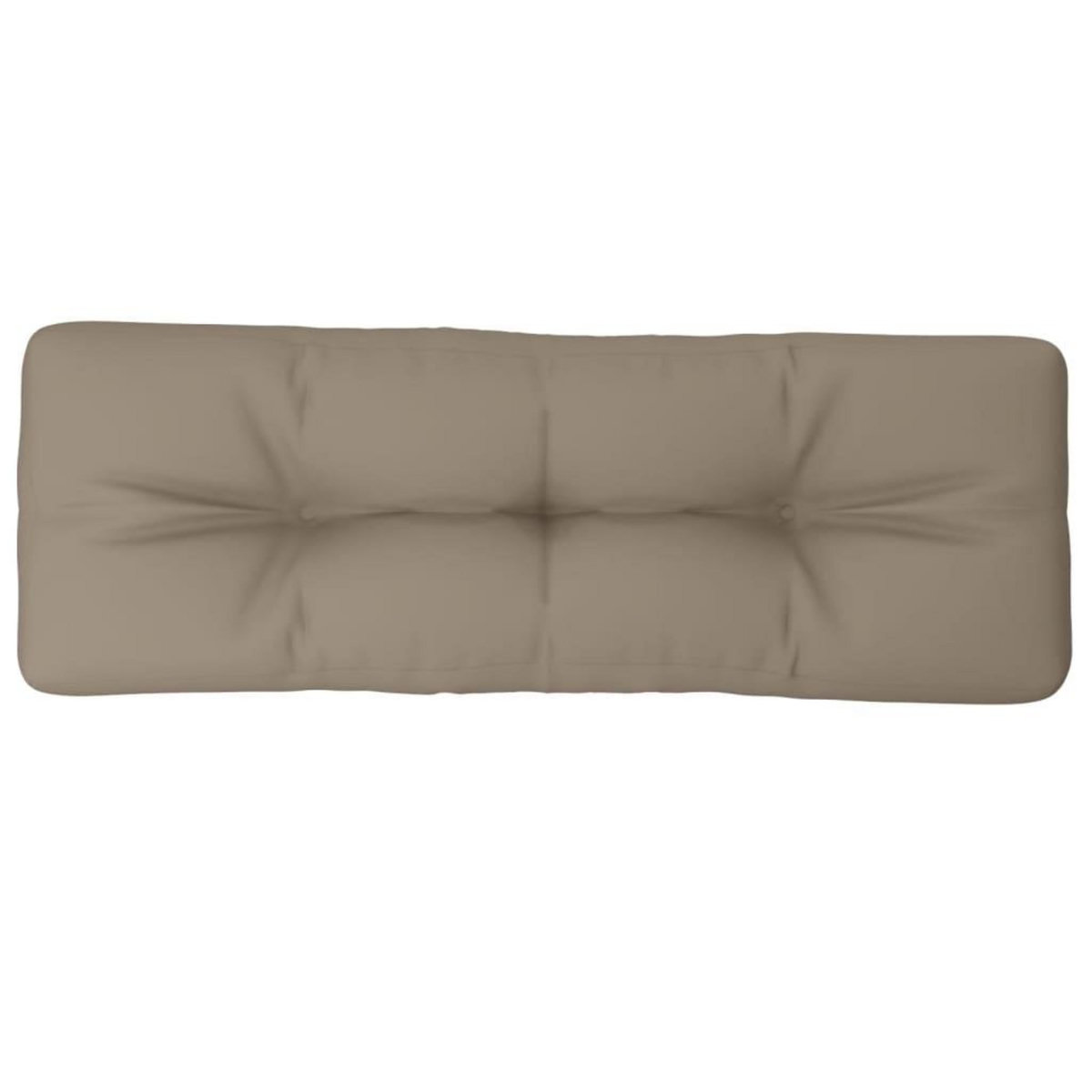 VIDAXL Coussin de palette taupe 120x40x12 cm tissu