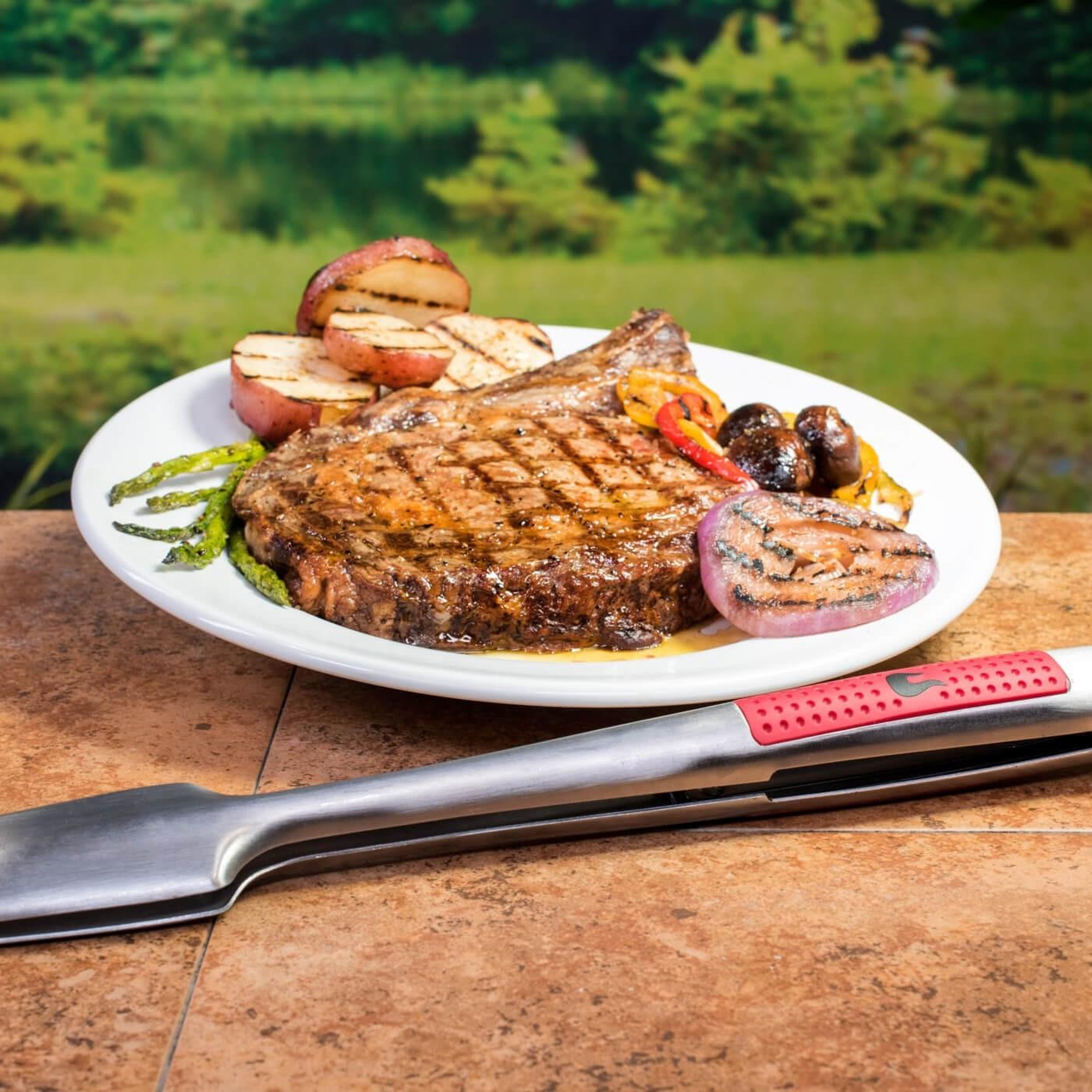 Voir la diapositive 3 : CHAR-BROIL Pince à grillade pour barbecue - char-broil