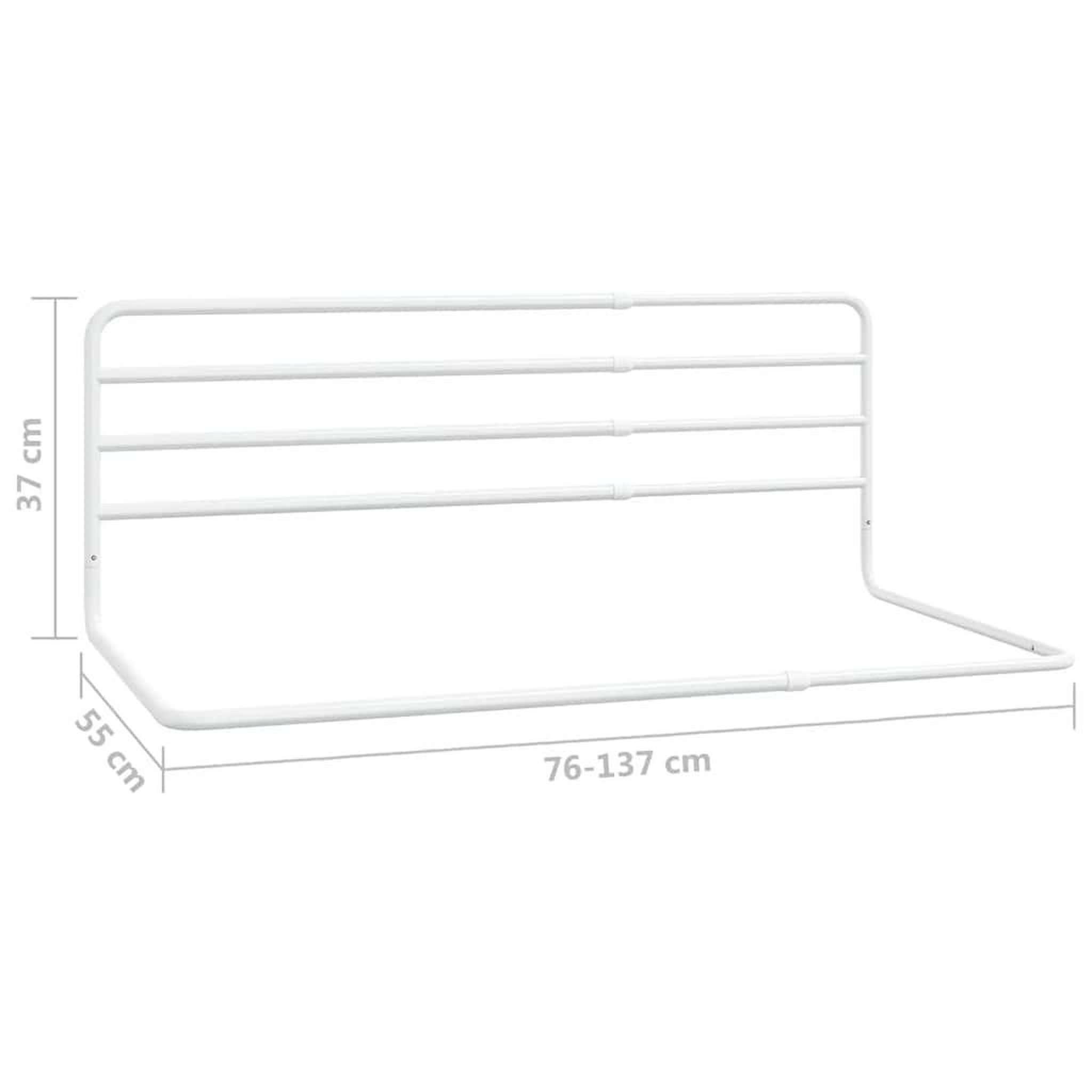 Voir la diapositive 6 : VIDAXL Barriere de securite de lit d'enfant Blanc (76-137)x55 cm Fer