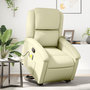 Voir la diapositive 1 : VIDAXL Fauteuil inclinable de massage creme cuir veritable