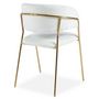 Voir la diapositive 5 : Paris Prix Lot de 4 Chaises en Bouclette  Batora  79cm Crème & Or