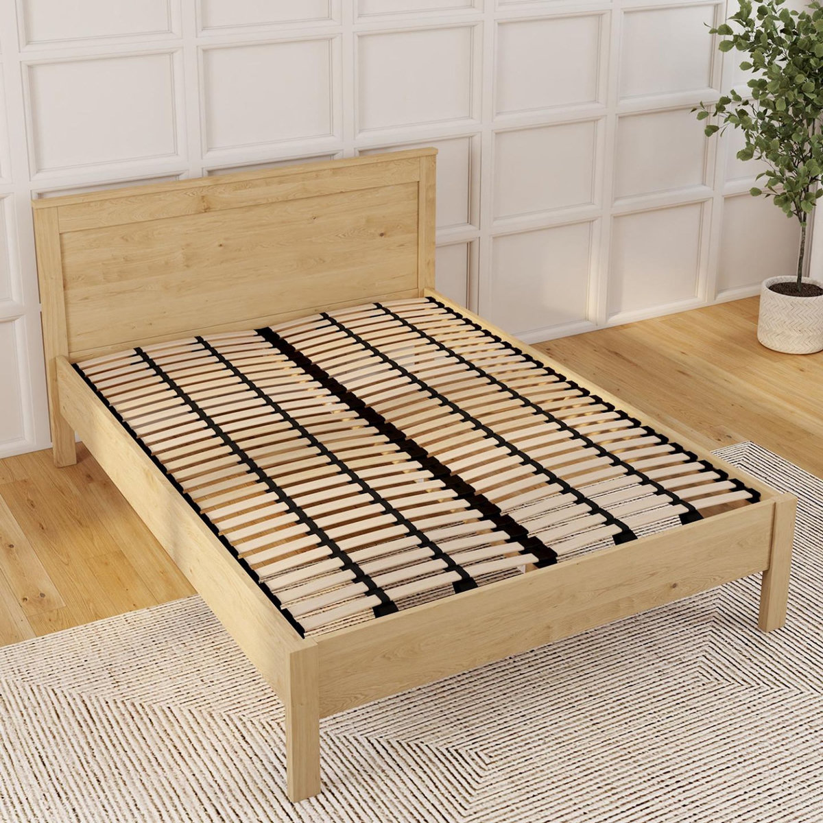 ID MARKET Sommier à lattes réglables - 5 zones de confort 140 x 190 cm