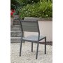 ELIXIR Chaise de jardin empilable aluminium gris BASTIA