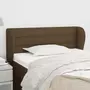 VIDAXL Tete de lit avec oreilles Marron Fonce 83x23x78/88 cm Tissu