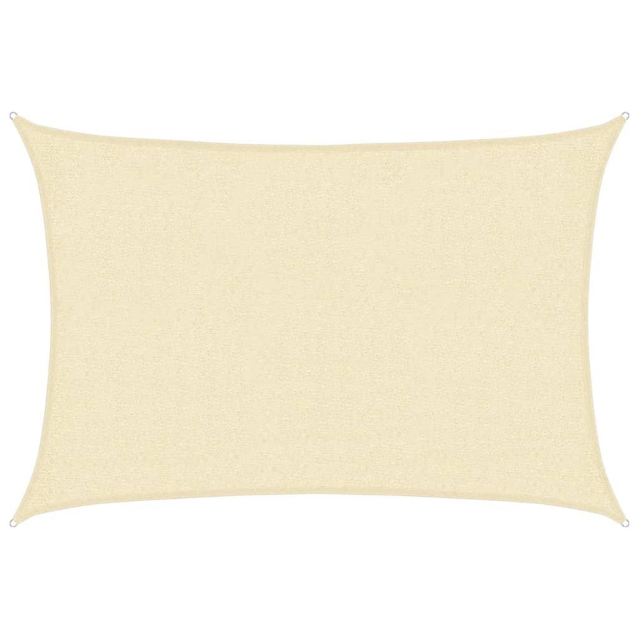 Voir la diapositive 2 : VIDAXL Voile d'ombrage 160 g/m^2 Creme 2x2,5 m PEHD