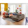 Voir la diapositive 2 : LISA DESIGN Merida - canapé panoramique en u - 7 places - convertible avec coffres et têtières réglables - en velours