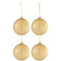 Voir la diapositive 1 : Paris Prix Lot de 4 Boules de Noël  Verre Épais  10cm Transparent & Or