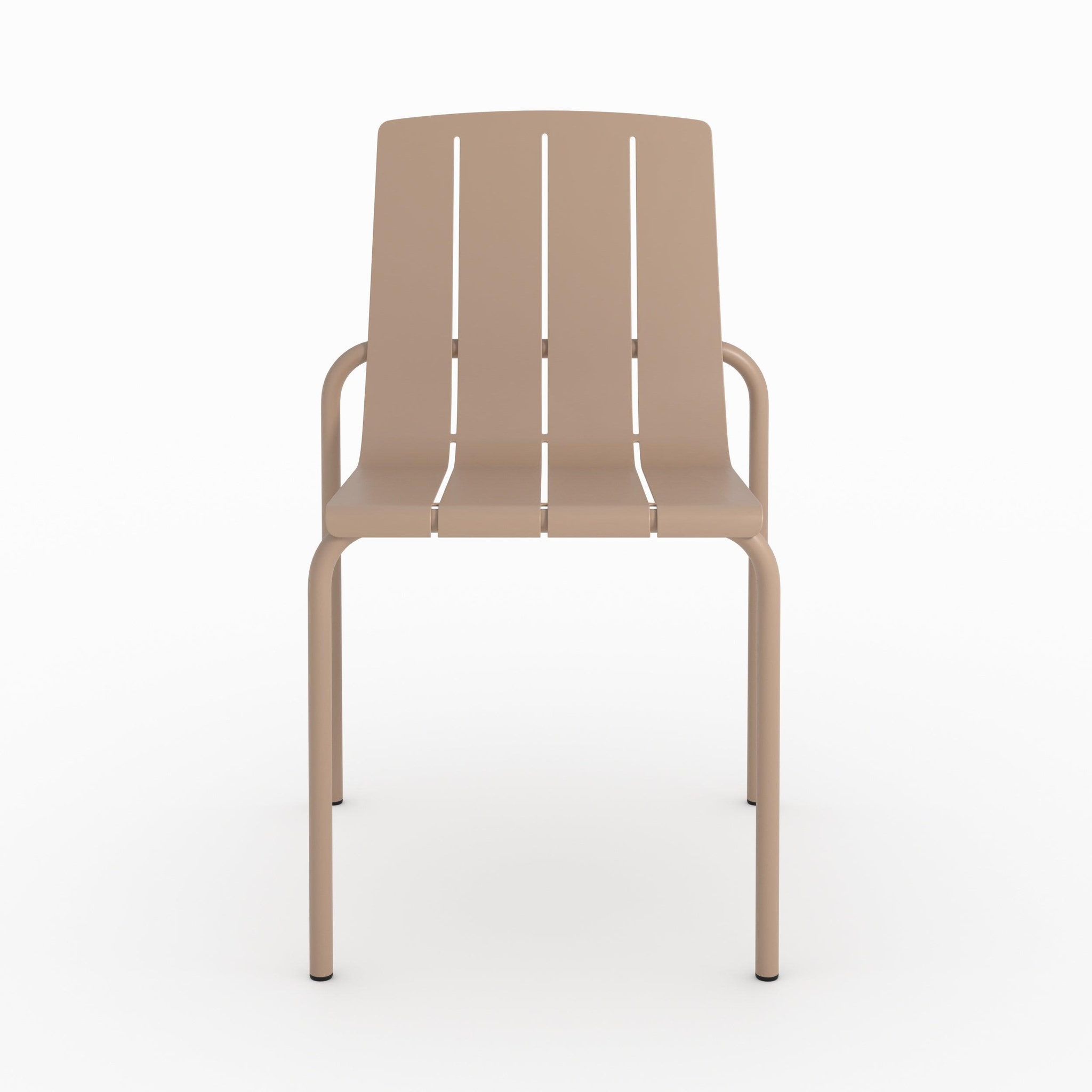 Voir la diapositive 3 : MAISON PAVANE Lot de 2 chaises de jardin en métal taupe-suna