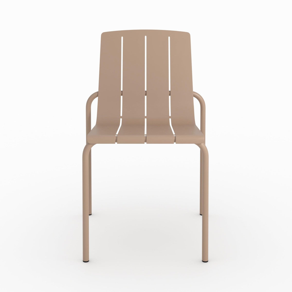 Rendez vous déco Lot de 2 chaises de jardin en métal taupe-Suna