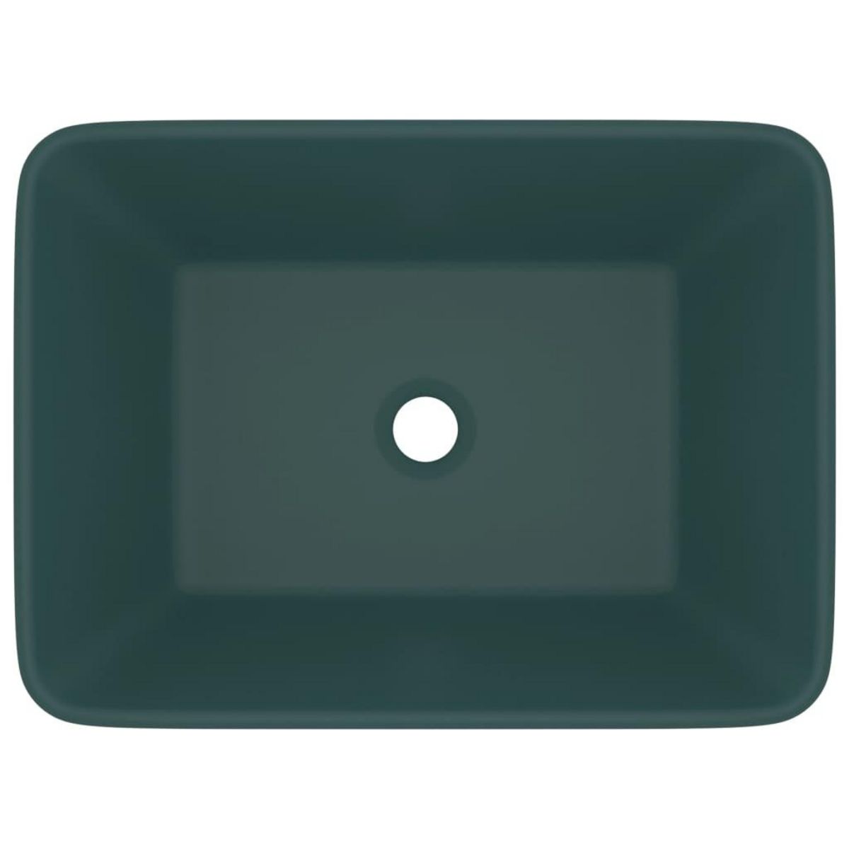 VIDAXL Lavabo de luxe Vert fonce mat 41x30x12 cm Ceramique
