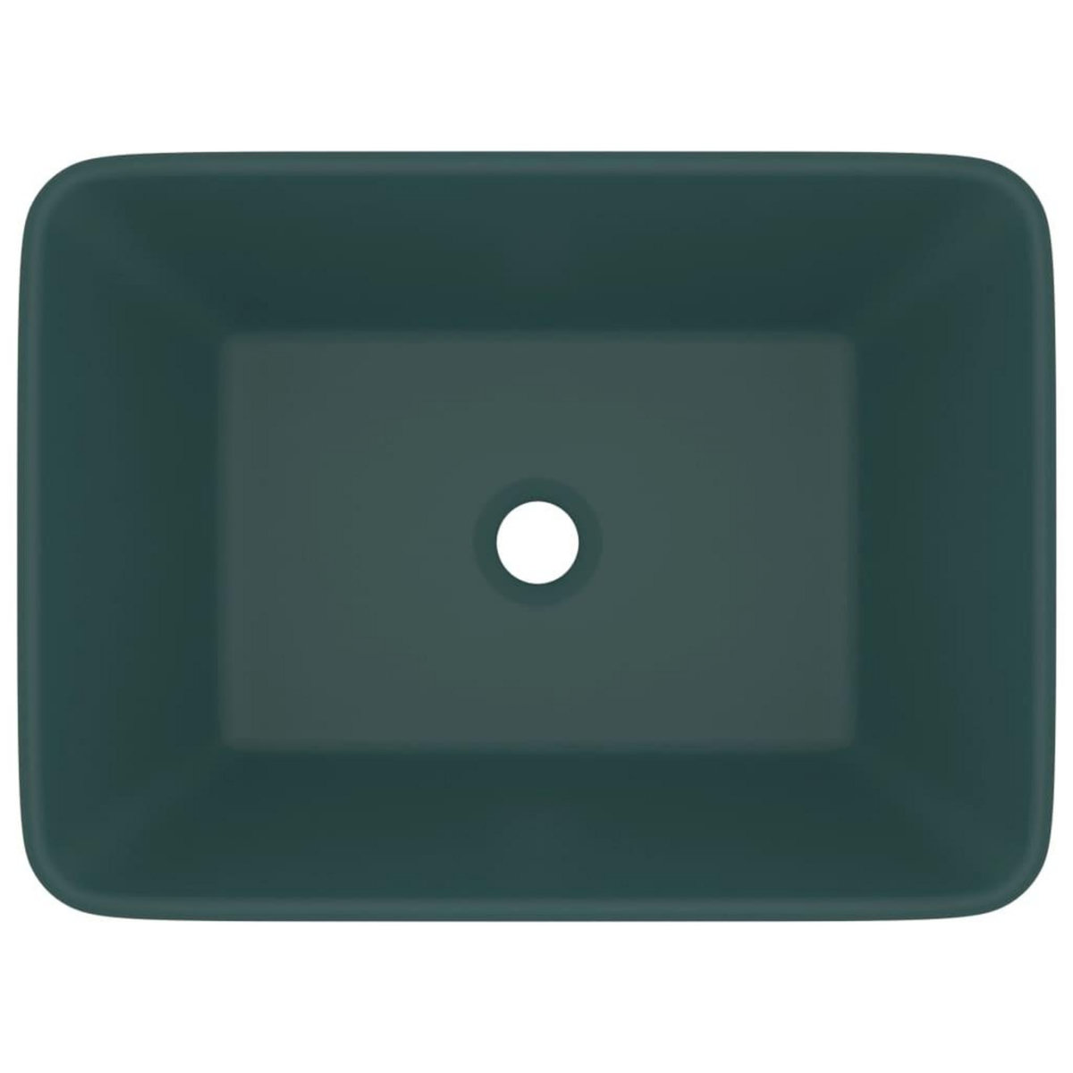 VIDAXL Lavabo de luxe Vert fonce mat 41x30x12 cm Ceramique