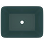Voir la diapositive 3 : VIDAXL Lavabo de luxe Vert fonce mat 41x30x12 cm Ceramique