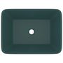 Voir la diapositive 3 : VIDAXL Lavabo de luxe Vert fonce mat 41x30x12 cm Ceramique