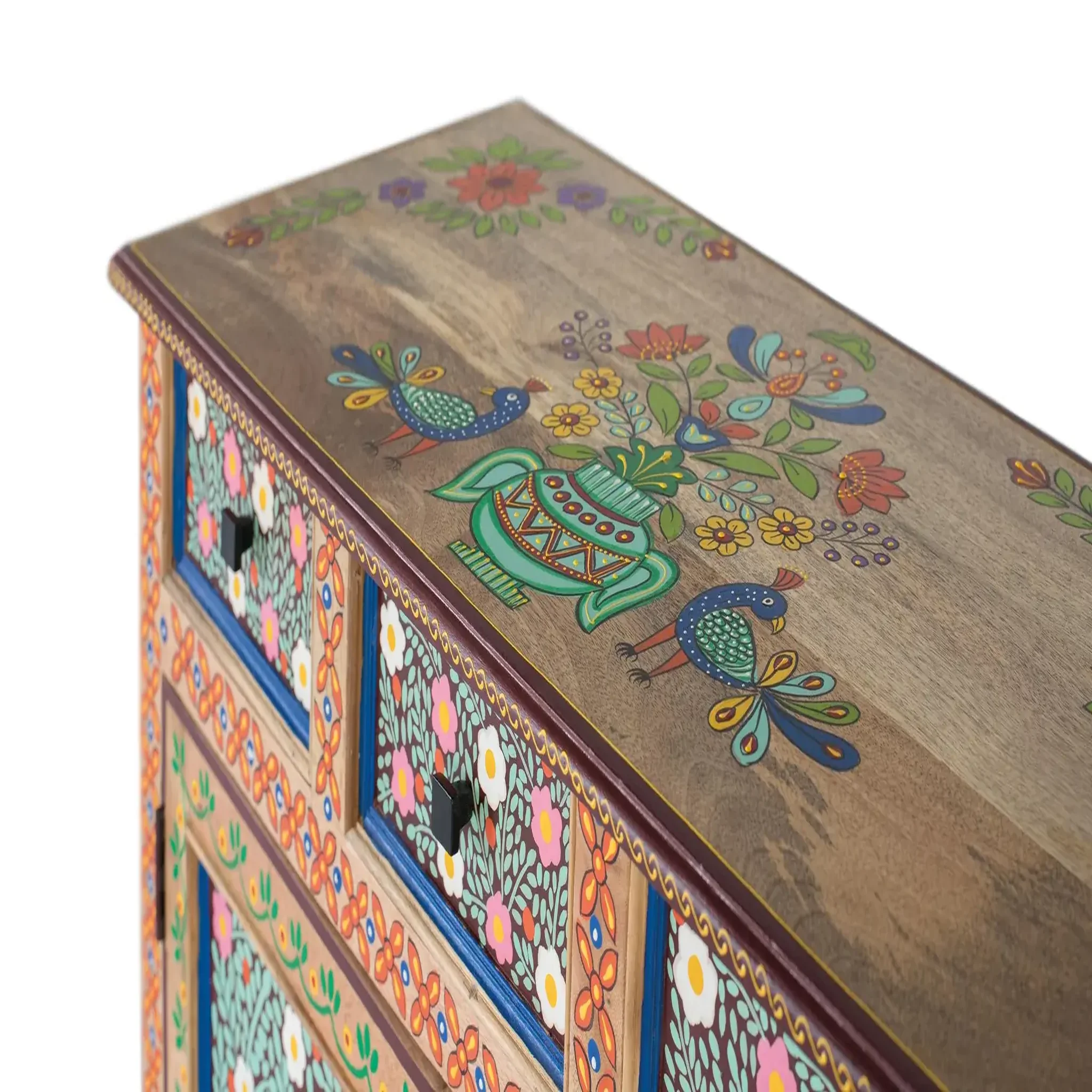 Voir la diapositive 5 : GINER Y COLOMER SL Commode en bois de manguier 90 cm style artisanal ethnique