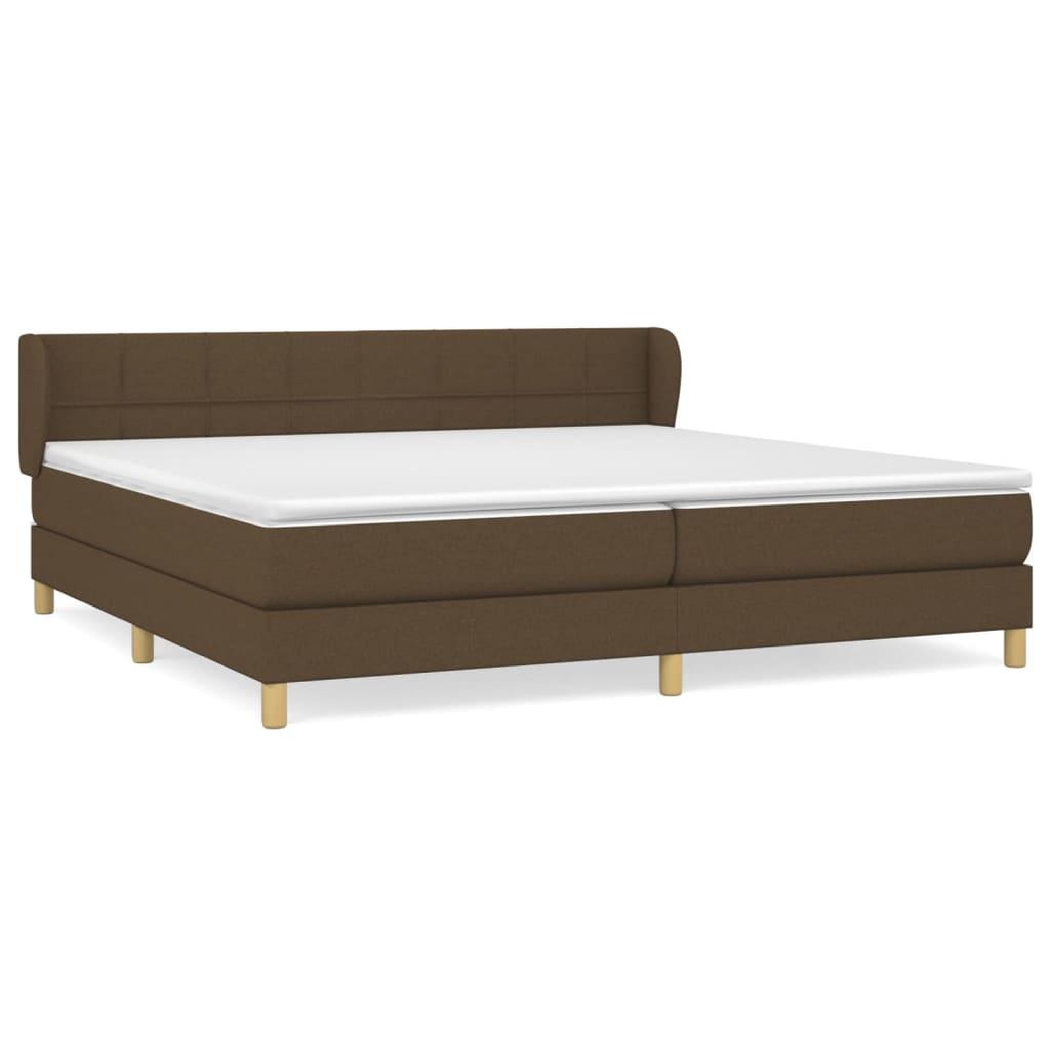 Voir la diapositive 2 : VIDAXL Sommier a lattes de lit avec matelas Marron fonce 200x200 cm